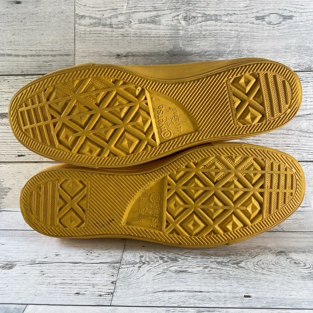 Converse Shoes Unisex Mens 9 Womens 11 Yellow Rubber All Star Rain Gear Low Top